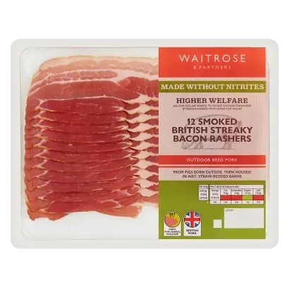 12 Made Without Nitrite Smoked Streaky Bacon Rashers