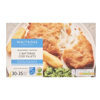 2 Battered Cod Fillets