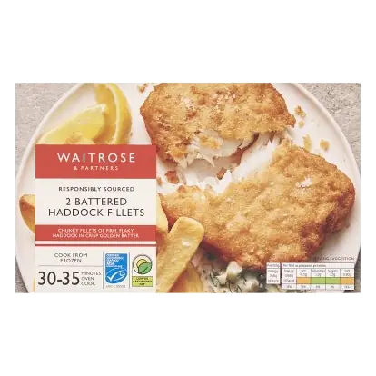 2 Battered Haddock Fillets