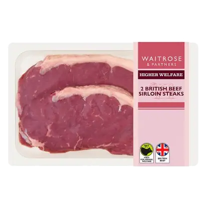 2 British Beef Sirloin Steaks
