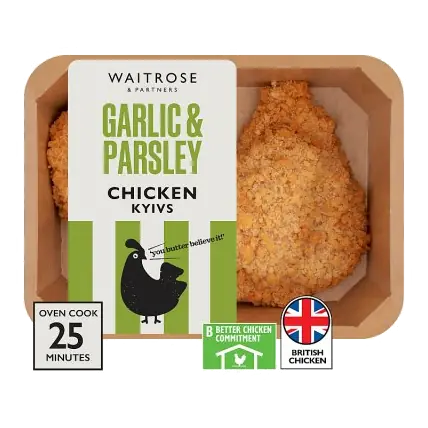 2 Chicken Kyivs With Garlic And Parsley Butter