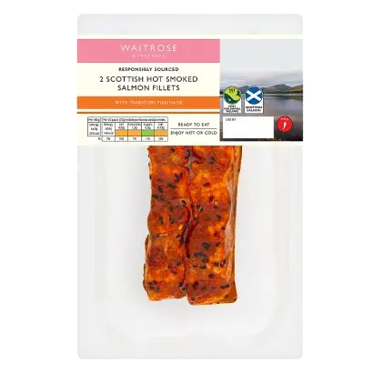 2 Hot Smoked Salmon Fillets Tandoori