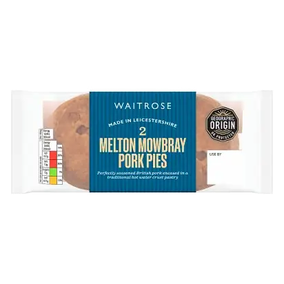 2 Melton Mowbray Pork Pies