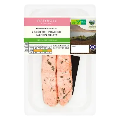 2 Poached Lemon & Herb Salmon Fillets