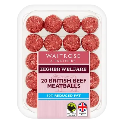 20 Native Breed Reduced Fat Beef Meatballs
