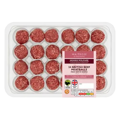 24 British Native Breed Beef Meatballs