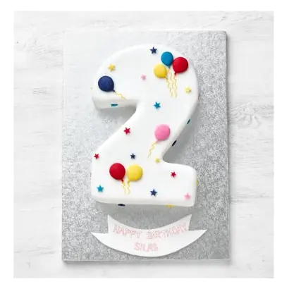 2nd Birthday Balloon & Stars Cake