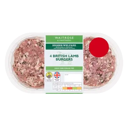 4 British Lamb Burgers