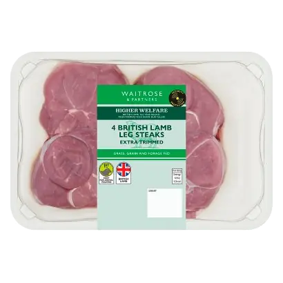4 British Lamb Leg Steaks - Extra Trimmed