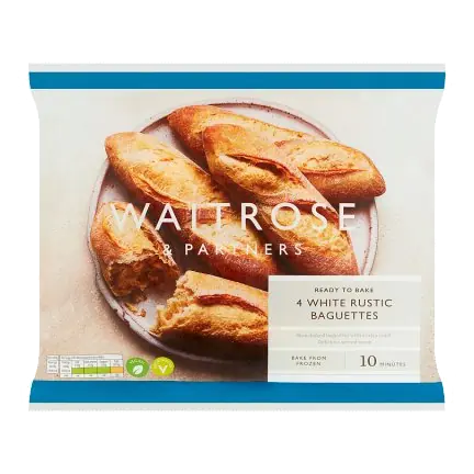 4 Frozen White Rustic Baguettes