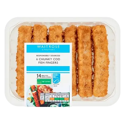 6 Chunky Cod Fish Fingers