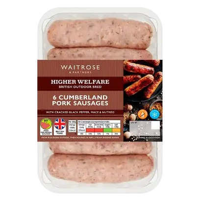 6 Cumberland Pork Sausages