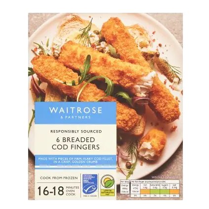 6 Frozen Breaded Cod Fingers