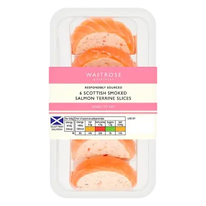 6 Scottish Smoked Salmon Terrine Slices