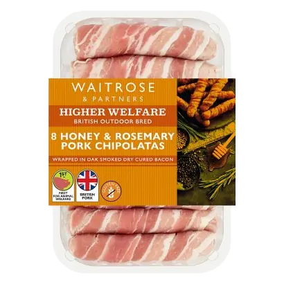 8 Honey & Rosemary Pork Chipolatas