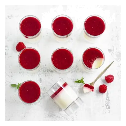 8 No.1 Raspberry Panna Cotta