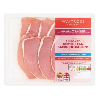 8 Smoked Dry Cured Extra Lean Bacon Medallions