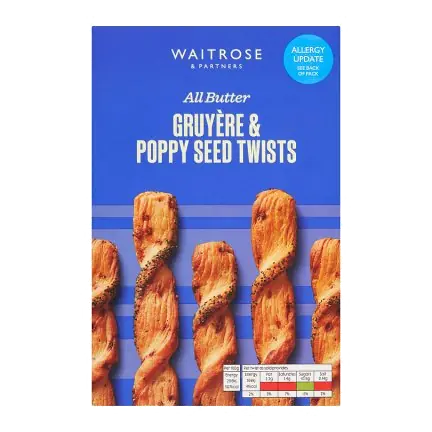 All Butter Gruyere & Poppy Seed Twists