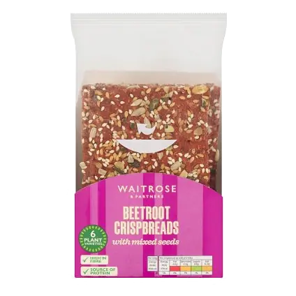 Beetroot crispbreads with mixed seeds