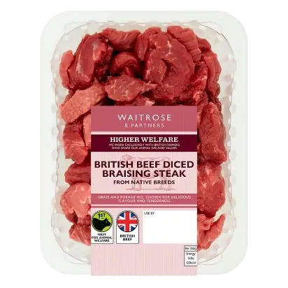 British Native Breed Diced Beef Braising Steak