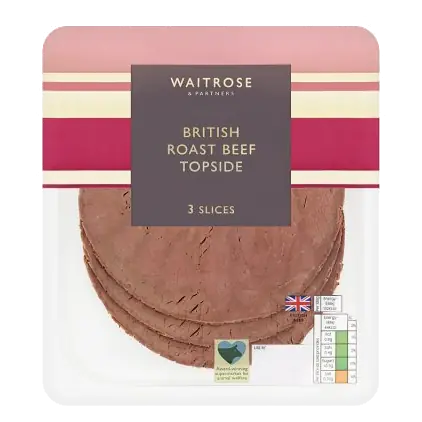 British Roast Beef Topside 3 Slices