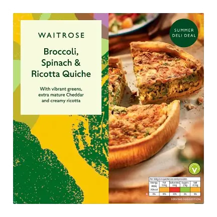 Broccoli, Spinach & Ricotta Quiche