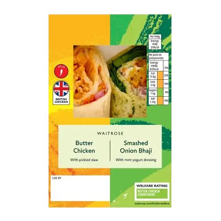 Butter Chicken & Onion Bhaji Wrap