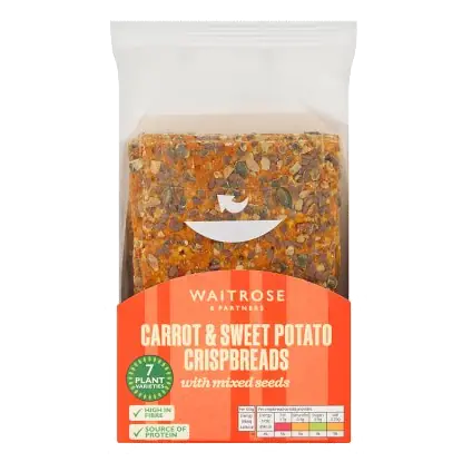 Carrot & sweet potato crispbreads with mixed seeds