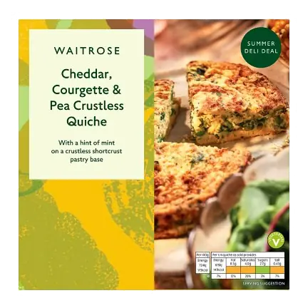Cheddar Courgette & Pea Crustless Quiche