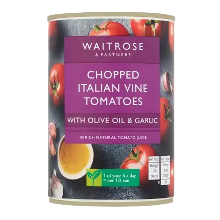 Chopped Tomatoes with Olive Oil & Garlic