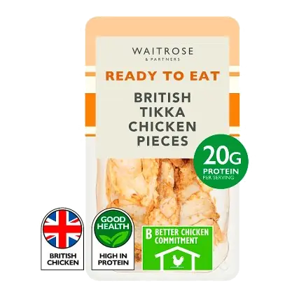 Cooked British Tikka Chicken Pieces