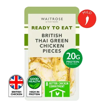 Cooked Green Thai Chicken Pieces