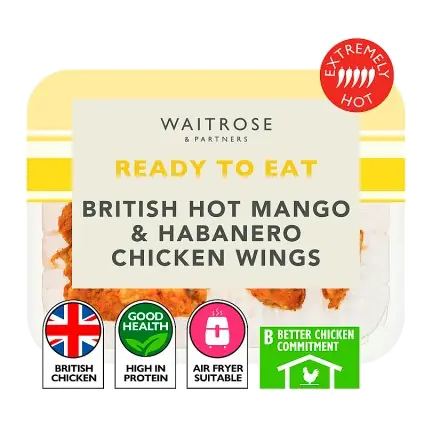 Cooked Hot Mango & Habanero Chicken Wings