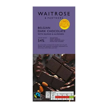 Dark Choc with Raisins & Almonds