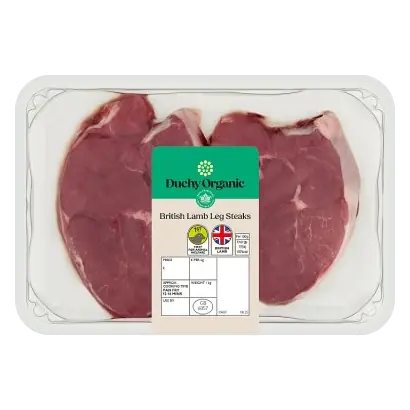 Duchy Organic 2 British Lamb Leg Steaks