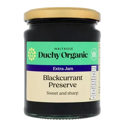 Duchy Organic Blackcurrant Preserve Extra Jam