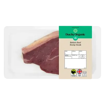 Duchy Organic British Beef Rump Steak
