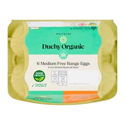 Duchy Organic British Free Range Medium Eggs