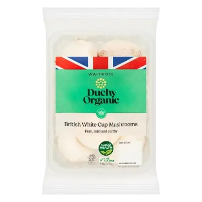 Duchy Organic British White Cup Mushrooms