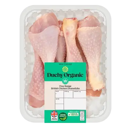 Duchy Organic Chicken Drumsticks 6, Skin-on & Bone-in