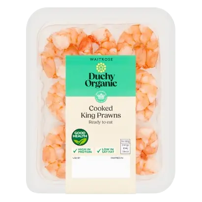 Duchy Organic Cooked King Prawns
