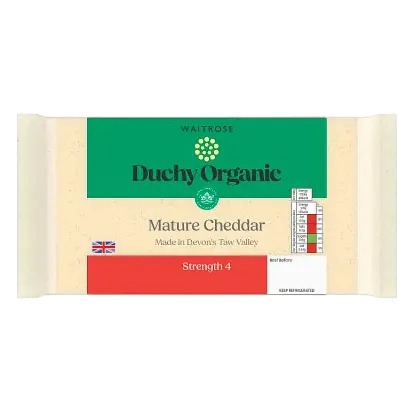 Duchy Organic Mature Cheddar Cheese Strength 4