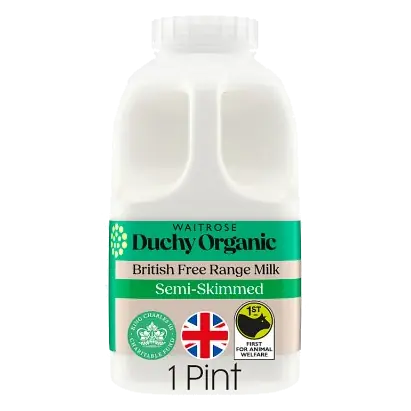 Duchy Organic Semi-Skimmed Milk 1 Pint