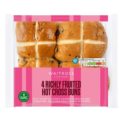Easter 4 Richly Fruited Hot Cross Buns
