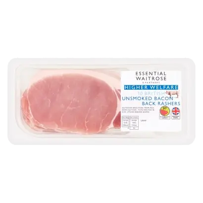 Essential 10 Unsmoked Bacon Rashers