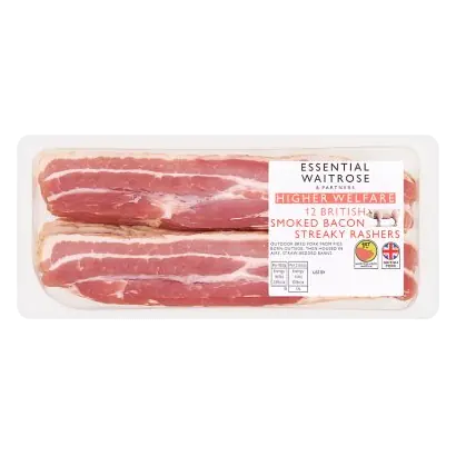 Essential 12 Smoked Streaky Bacon Rashers