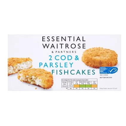 Essential 2 Frozen Cod & Parsley Fish Cakes