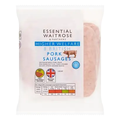 Essential 8 British Pork Sausages