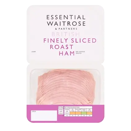 Essential British Finely Sliced Roast Ham, Twin Pack