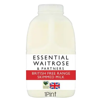 Essential British Free Range Skimmed Milk 1 Pint